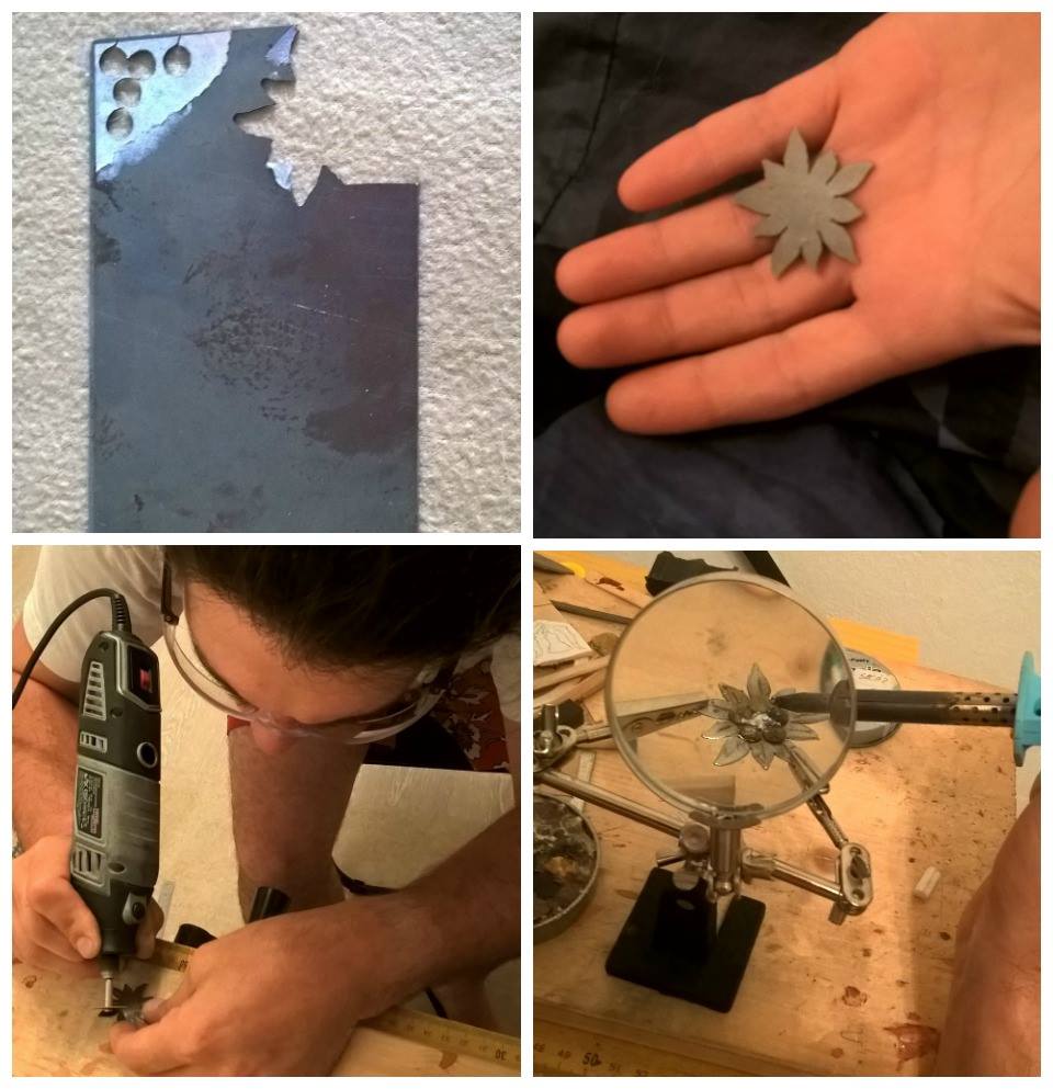 Se ia o bucata de fier. Se retine floarea preferata a consoartei. Se ia totul ca pe o provocare trecuta prin maini pricepute si se transforma uratul (vezi bucata de fier) in frumos (vezi produsul finit).